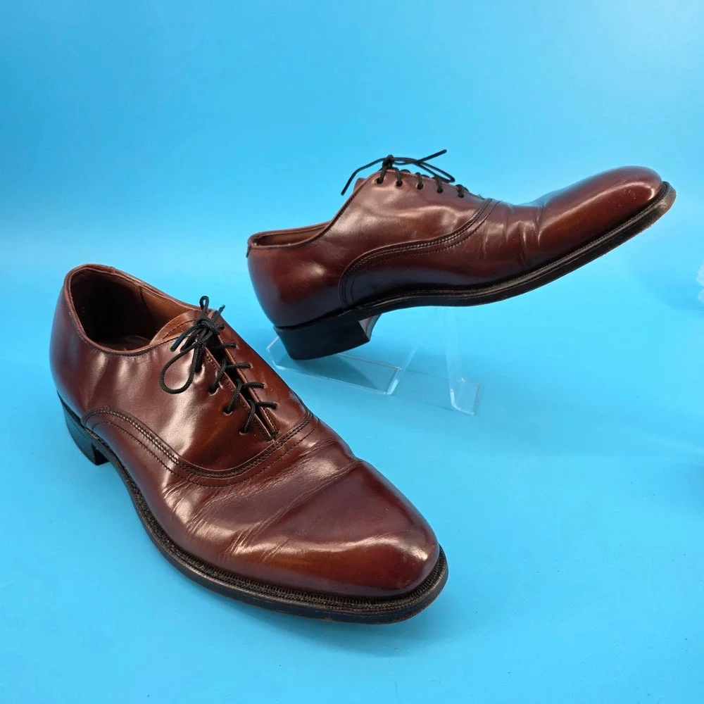 Bostonian Mens Stress-Relief Leather‎ Oxford Shoes Burgundy Cordovan 8.5 C/A